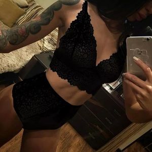 🔴2 Piece/Two Piece Set Black Lingerie